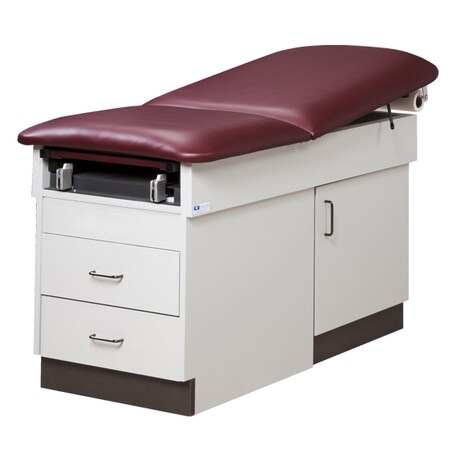 Clinton Family Practice Table, Slate Gray Coat, Color: Burgundy 8860-1SG-3BG